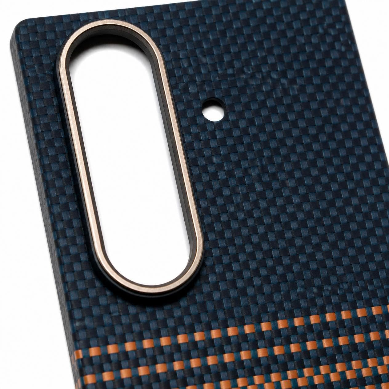 Case for Galaxy Z Fold7 — Spectrum Stripes — Camera cutout detail