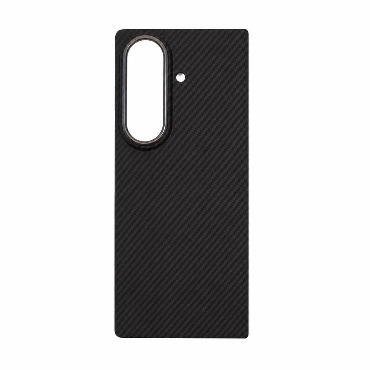 كفر Galaxy Z Fold8 Ultra الكاربون بنسيج أسود دقيق — الغطاء الخلفي