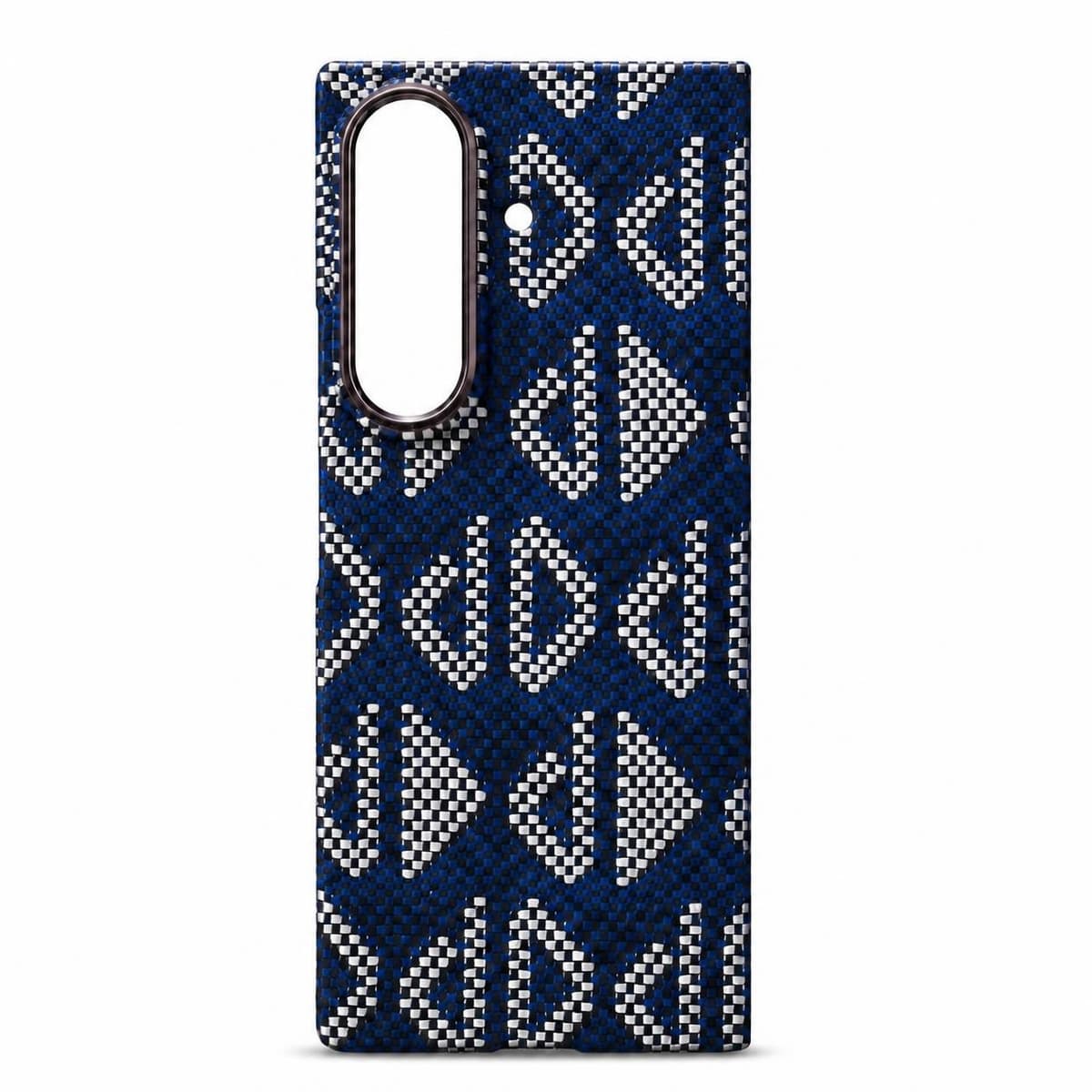 Carbon Fiber Case for Galaxy Z Fold8 Ultra — Silver Geometric
