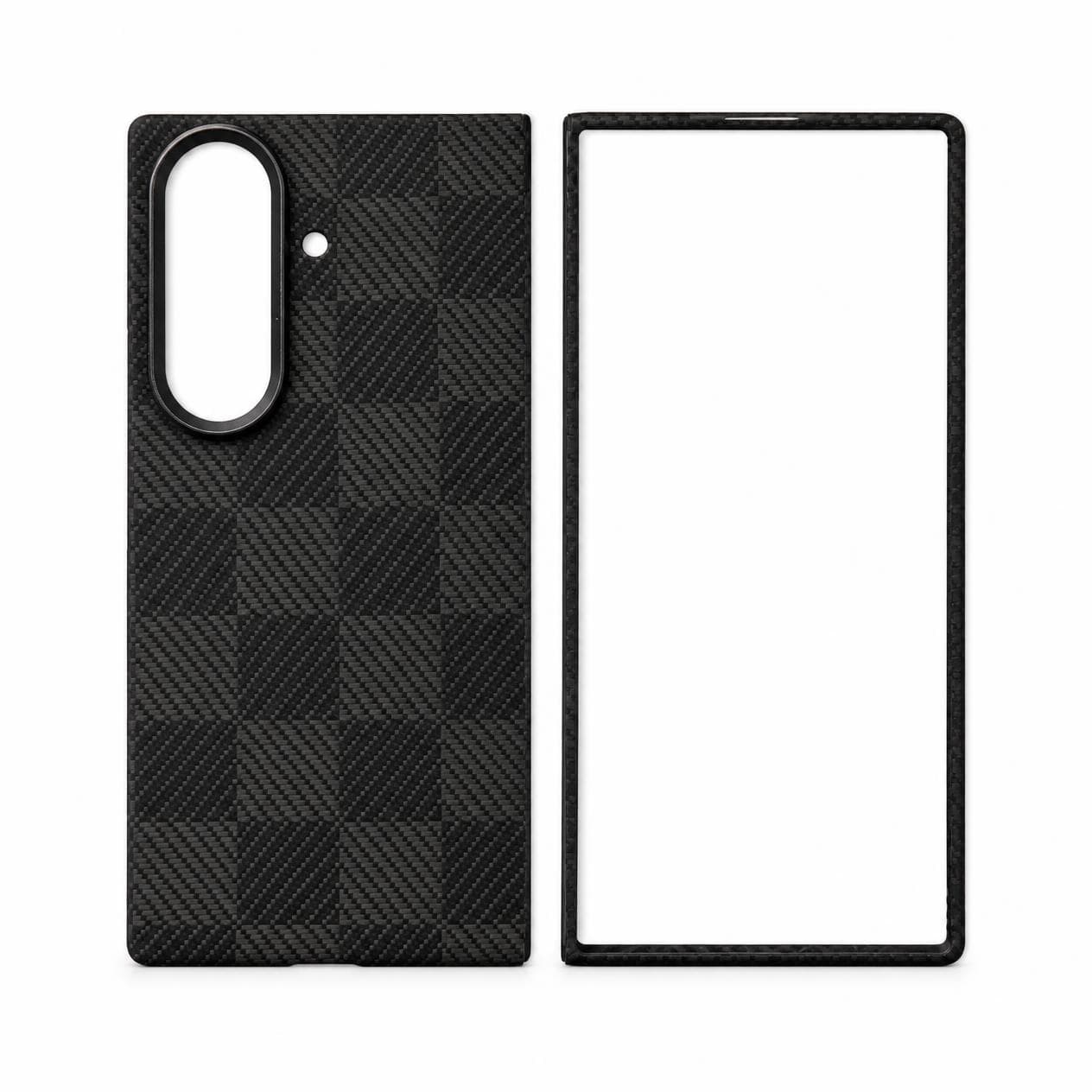 Case for Galaxy Z Fold7 — Black Checker — Full set