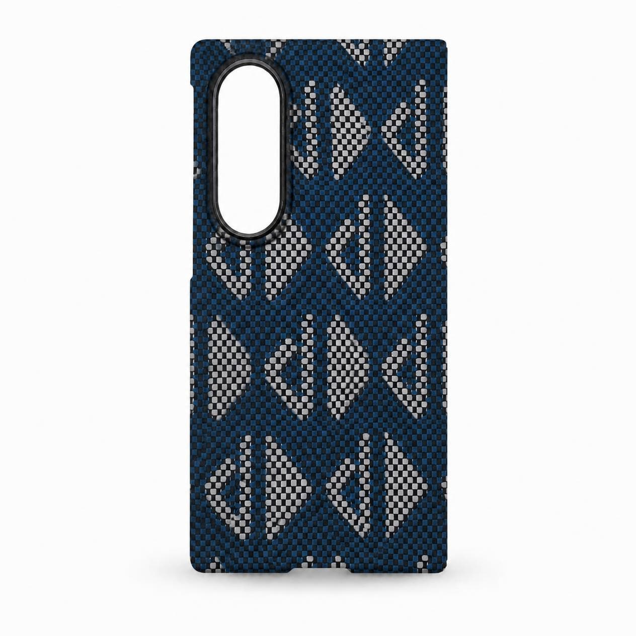 Case for Galaxy Z Fold8 — Blue Silver Geometric — Back cover