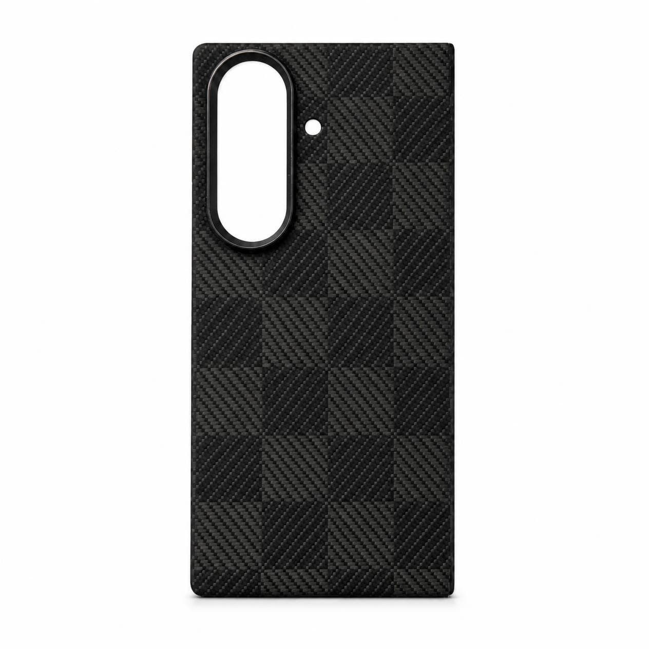 Case for Galaxy Z Fold7 — Black Checker — Back cover