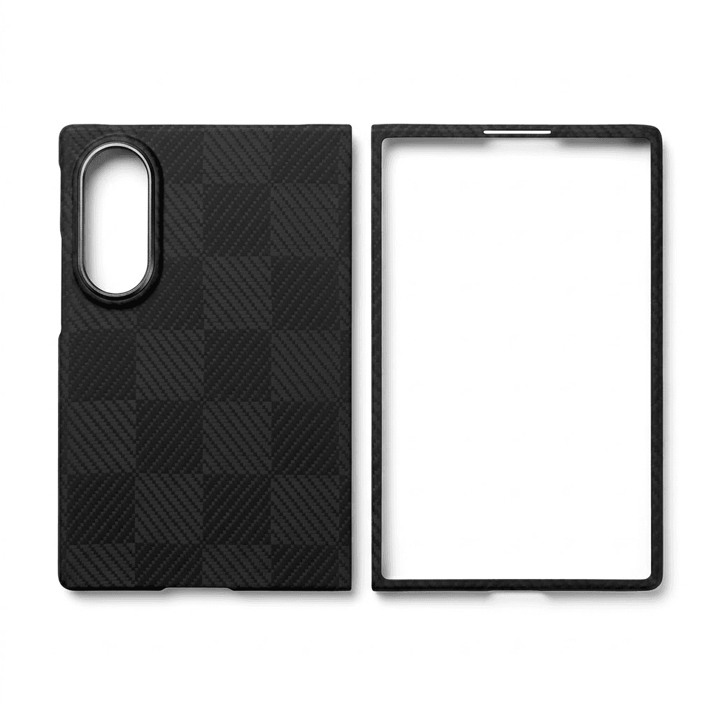 كفر كاربون فايبر أسود لهاتف Galaxy Z Fold8 — الطقم الكامل
