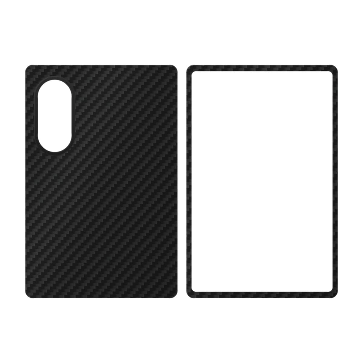 طقم كفر كاربون فايبر أسود 1500D لهاتف Galaxy Z Fold8: الغطاء الخلفي والإطار الأمامي