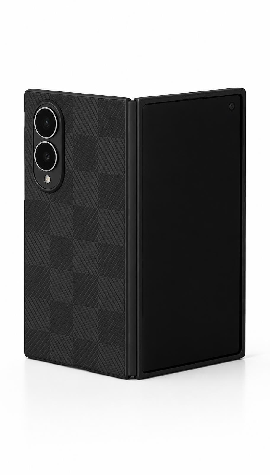 Case for Galaxy Z Fold8 — Black Checker — Case on device