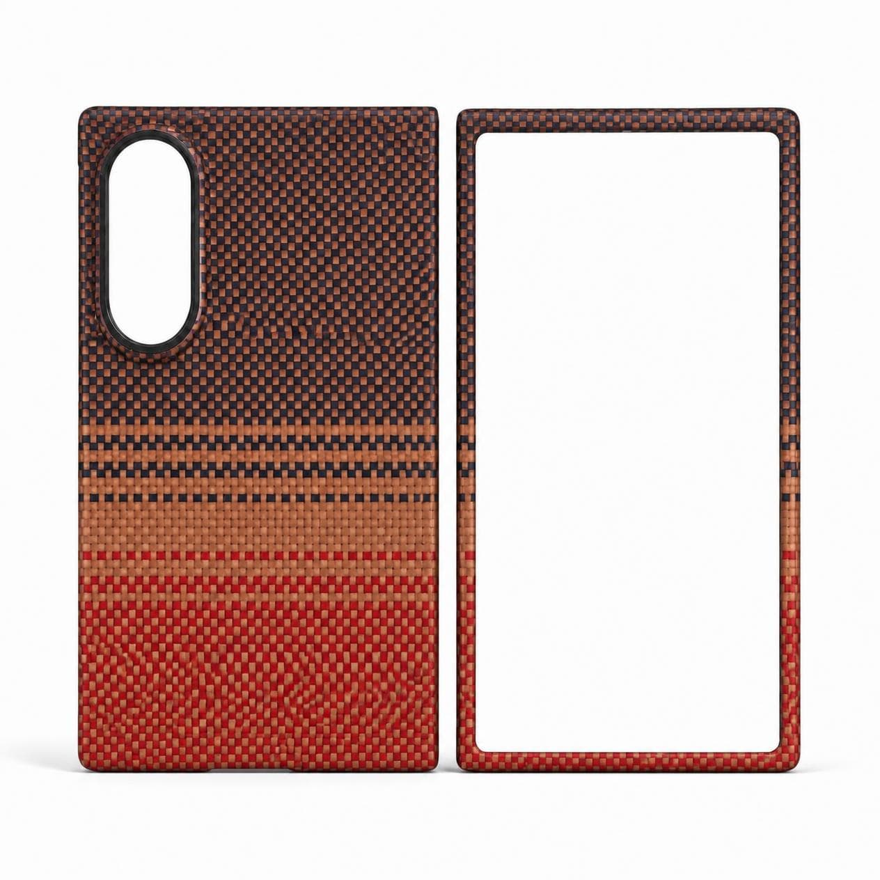 Red Sunrise navy, copper and red weave case set for Galaxy Z Fold8: back cover and front frame