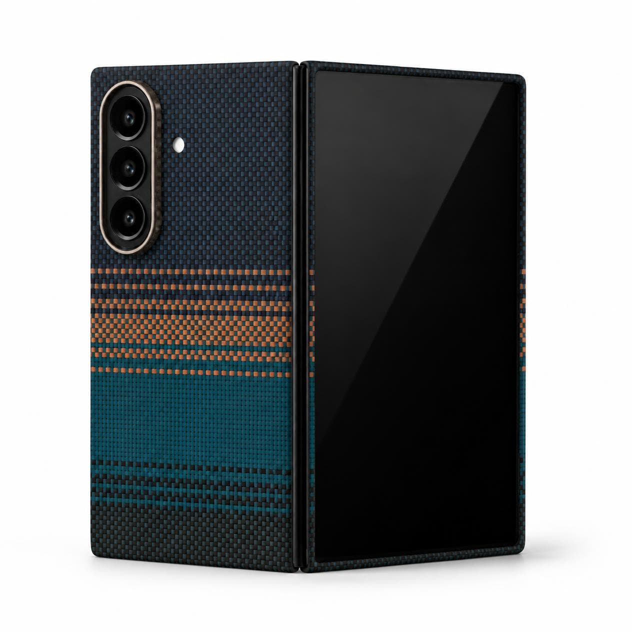 Case for Galaxy Z Fold7 — Spectrum Stripes — Case on device